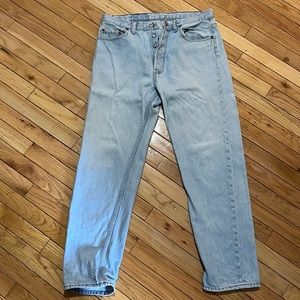 Levi’s 501 vintage light wash jeans